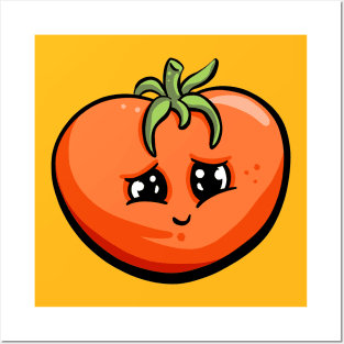 Cheeky Cartoon Tomato Character Garden Tips Toons Posters and Art